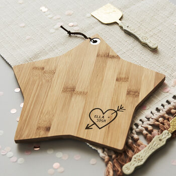 Carved Heart Personalised Chopping/Cheese Board, 2 of 6
