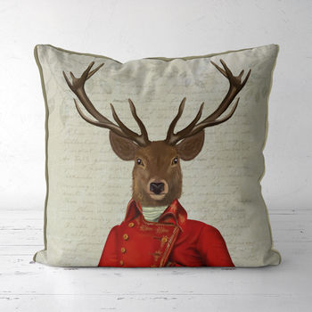 Deer Cushion, Red And Gold Jacket, 2 of 4