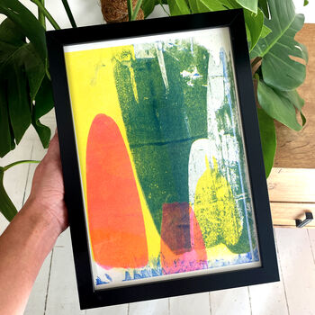 Abstract Riso Print Orange, Green, 2 of 7