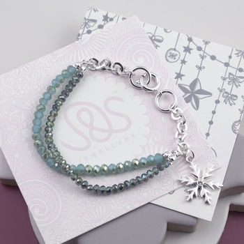 Crystal Bracelet With Snowflake Charm, 4 of 5