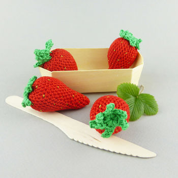 Strawberry Crocheted Toy, 7 of 9