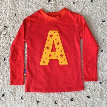 Personalised Initial Letter Kids T Shirt, 2 of 4