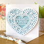 Personalised Floral Heart Wedding Or Anniversary Card, thumbnail 2 of 4