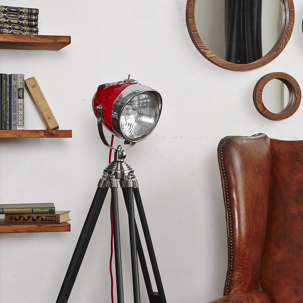 Road Master Retro Tripod Motorcycle Headlight Lamp By Reason Season