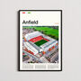 Anfield Stadium Liverpool Football Club Print, thumbnail 1 of 9