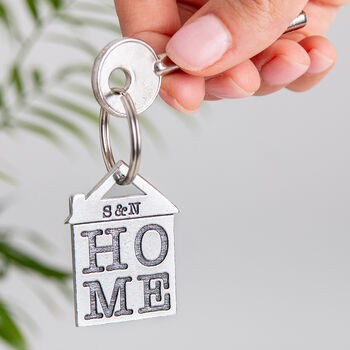 Home Couples New Home Housewarming Present Keyring, 6 of 9