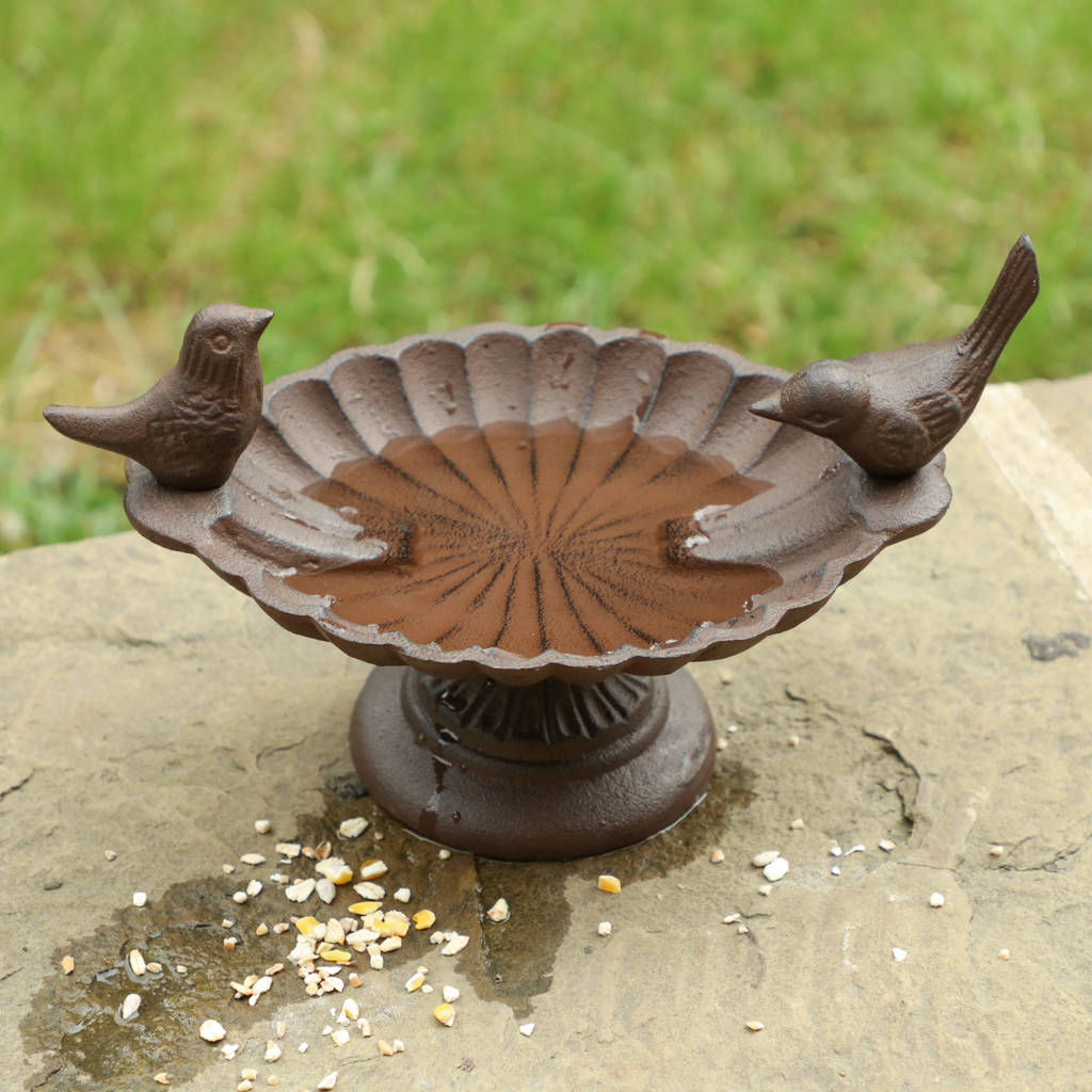 garden birds cast iron footed bird bath by dibor