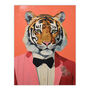 Dressed To Kill Tiger Animal Portrait Wall Art Print, thumbnail 6 of 6
