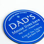 Personalised Blue Plaque Mouse Mat For Dad, thumbnail 5 of 5