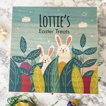 Printed Personalised Wooden Easter Treat Box, 6 of 11