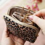 Leopard Print Square Velvet Pouch Jewellery Case, thumbnail 2 of 7