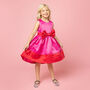 Christmas Red And Pink Girls Party Dress, thumbnail 1 of 3