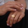 Men's Gold Saint Christopher Steel Signet Ring For Men, thumbnail 9 of 12