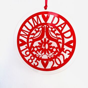 Ruby Wedding Hanging Decoration, 11 of 12