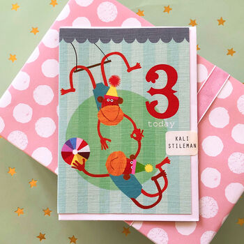 Monkeys 3rd Birthday Card, 5 of 5