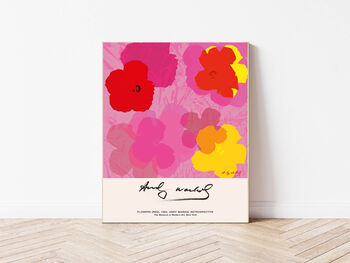 Andy Wahol Pink Flower Art Print, 2 of 4