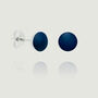 Sterling Silver Stud Earrings In Blue, thumbnail 1 of 4