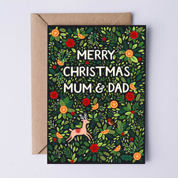 Christmas Card For Mum And Dad, Merry Christmas Parents, 2 of 3