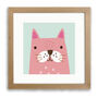 Pink Cat Art Print By Sally Payne, thumbnail 5 of 8