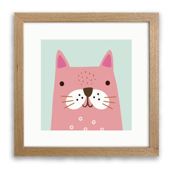 Pink Cat Art Print By Sally Payne, 5 of 8