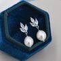 Marquise Cz Trio With Dangling Baroque Pearl Earrings, thumbnail 8 of 12
