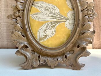 Oval Taupe Photo Frame 6x4 Floral Picture Frame Gift, 9 of 9
