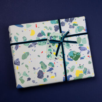 Green Terrazzo Wrapping Paper Set, 3 of 7