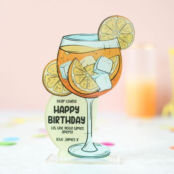 Personalised Cocktail Card, Aperol Spritz, 7 of 7