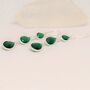 Green Onyx Sterling Silver Dangle Drop Earrings, thumbnail 6 of 7