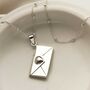 Sterling Silver Love Letter Envelope Necklace, thumbnail 2 of 7