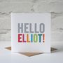 Personalised 'Hello' New Baby Card, thumbnail 3 of 3
