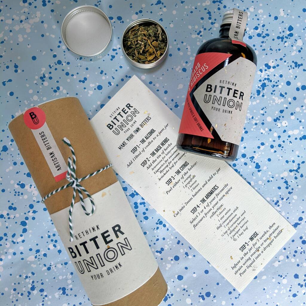 Rhubarb Cocktail Bitters Gift Set By Bitter Union