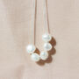 Pearl Cluster Necklace In Sterling Silver Or 9ct Gold, thumbnail 9 of 10