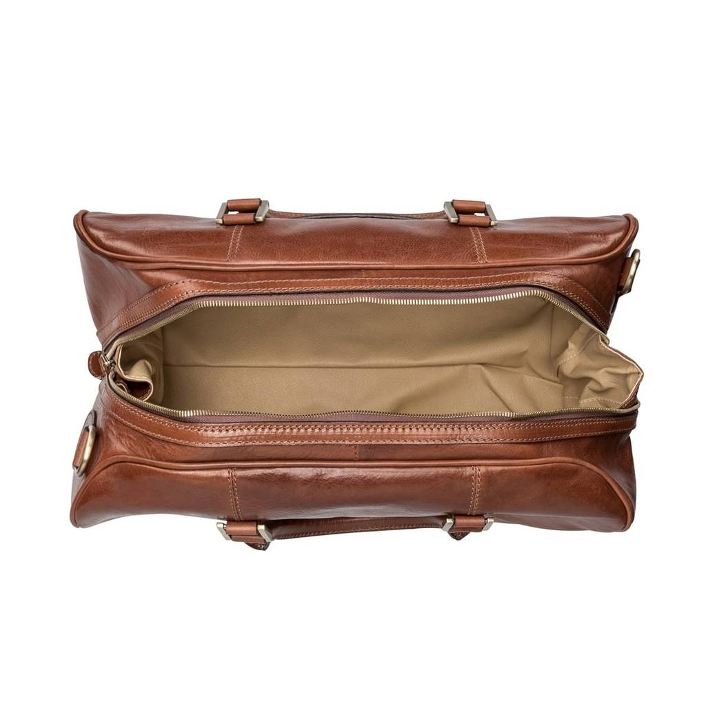 Small Luxury Leather Holdall. 'the Flero Small' By Maxwell Scott Bags