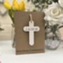 Personalised First Communion Cross Wooden Keepsake Card, thumbnail 3 of 7