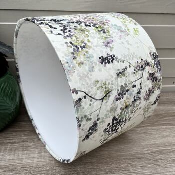 Camille Damson Purple Botanical Drum Lampshades, 8 of 8