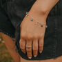 925 Sterling Silver Turquoise And Clear Quartz Bracelet, thumbnail 4 of 6