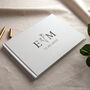 Initials With Floral Line Drawing Wedding Guest Book, thumbnail 1 of 1