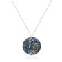 Damask Blue Gold Colour Pattern Pendant Necklace, thumbnail 1 of 3