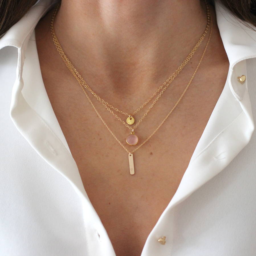 small gold disc necklace by a box for my treasure | notonthehighstreet.com