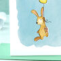 Rabbit Fourth Birthday Card, thumbnail 2 of 7