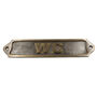 Custom Wc Sign Brass Plaque With Vintage Finish, thumbnail 5 of 11