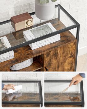 Sideboard Cabinet With Glass And Open Compartments, 5 of 7