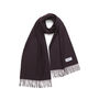 Classic Cashmere Scarf Dark Mulberry, thumbnail 1 of 3