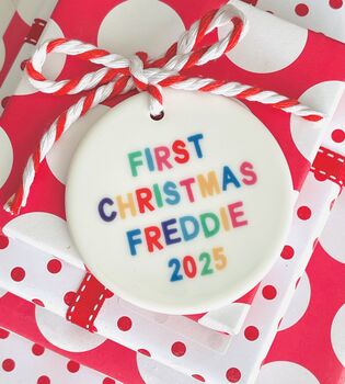 Personalised Childs First Christmas Babuble, 3 of 3