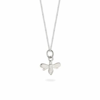Bee Charm Necklace Sterling Silver, 2 of 8