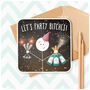 Let's Party Bitches Funny Card Birthday Celebration Hen Do Party Invite, thumbnail 1 of 6