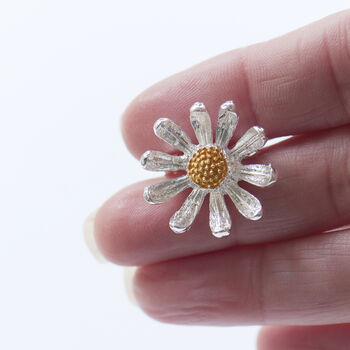 Gold And Silver Daisy Brooch, 9 of 12