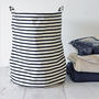 Nautical Striped Handled Laundry Basket / Bag, thumbnail 3 of 5