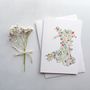 Floral Map Of Wales Greeting Card, thumbnail 1 of 3